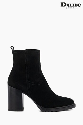 Dune London Black Peng Squared Toe Ankle Boots (376924) | £70
