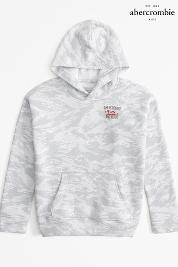 Abercrombie & Fitch Grey Logo Back Print Hoodie (377010) | £40