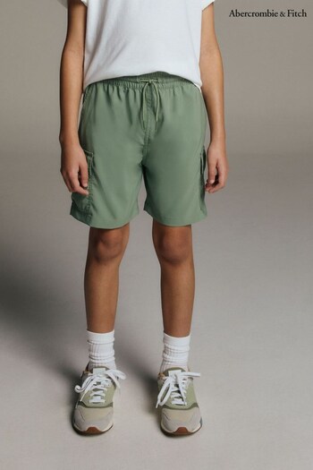 Abercrombie & Fitch Khaki Green Cargo Shorts (377106) | £44