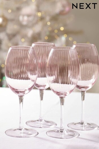 4 Pack Pink Sienna Wine Glasses (377287) | £32