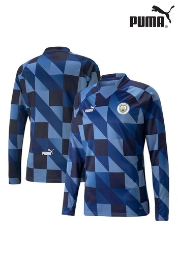 Puma silver Blue Manchester City Prematch Sweat Top (378044) | £70