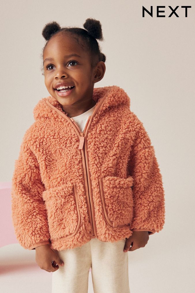Buy Girls Pink Teddy Borg Coatsandjackets Online Next UK