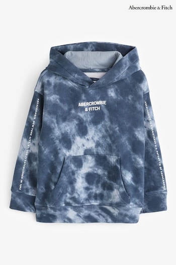 Abercrombie & Fitch Blue Logo Chain Detail Hoodie (378169) | £40