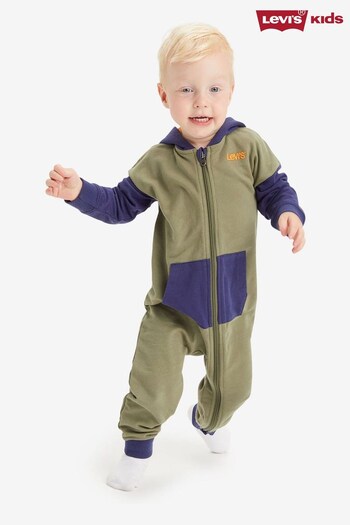Levi's Green Levi's® Baby True Khaki Green Coverall Sleepsuit (378492) | £35