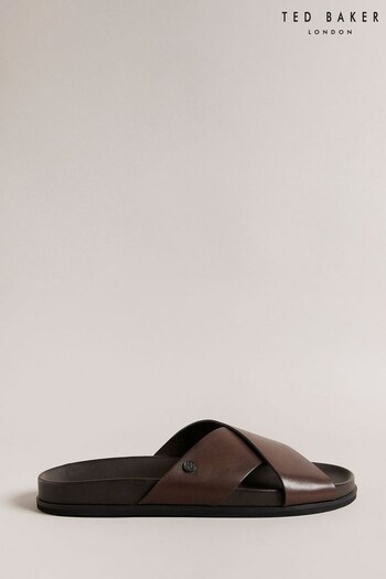 Ted Baker Oscarr Brown Leather Sandals (378783) | £85