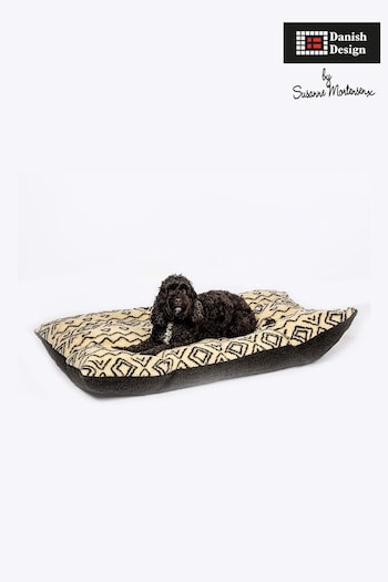 Danish Designs Neutral Fleece Geometric Deep Duvet Dog Bed (378957) | £51 - £77
