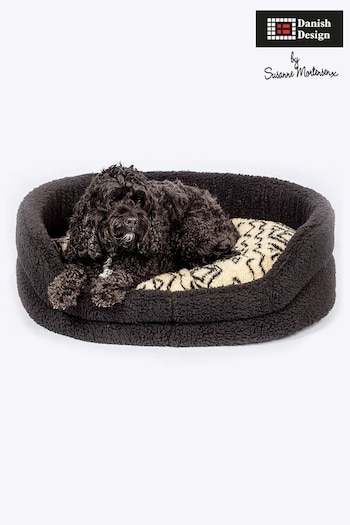 Danish Designs Neutral Fleece Geometric Slumber Dog Bed (378966) | £53 - £99