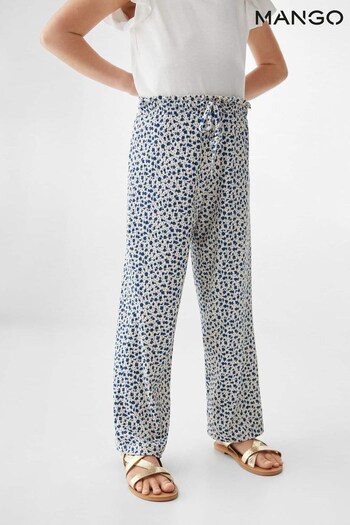 Mango Blue Floral Print Trousers (379160) | £20
