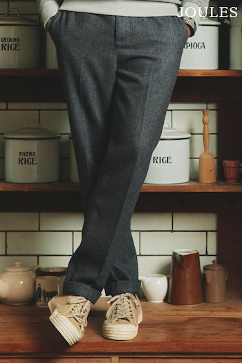 Joules Oundle Navy Herringbone Slim Fit trousers burberry (379284) | £59.95