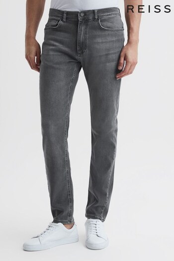 Reiss Washed Grey Harry Slim Fit Washed Jeans Pepe (379394) | £118