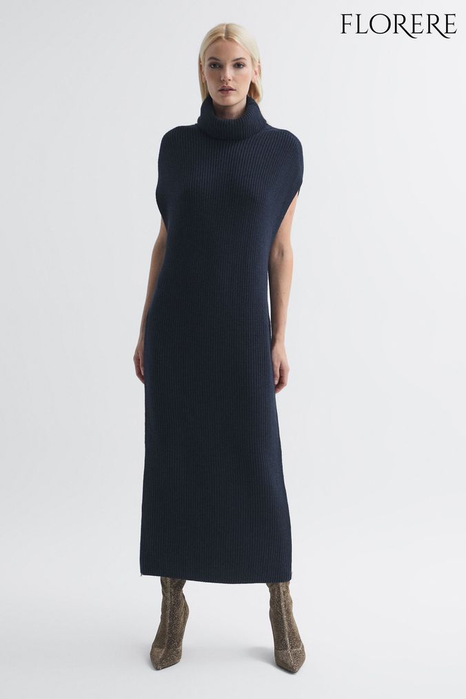 Florere Knitted Roll Neck Midi Dress (379499) | £198