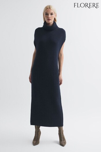 Florere Knitted Roll Neck Midi Dress (379499) | £198