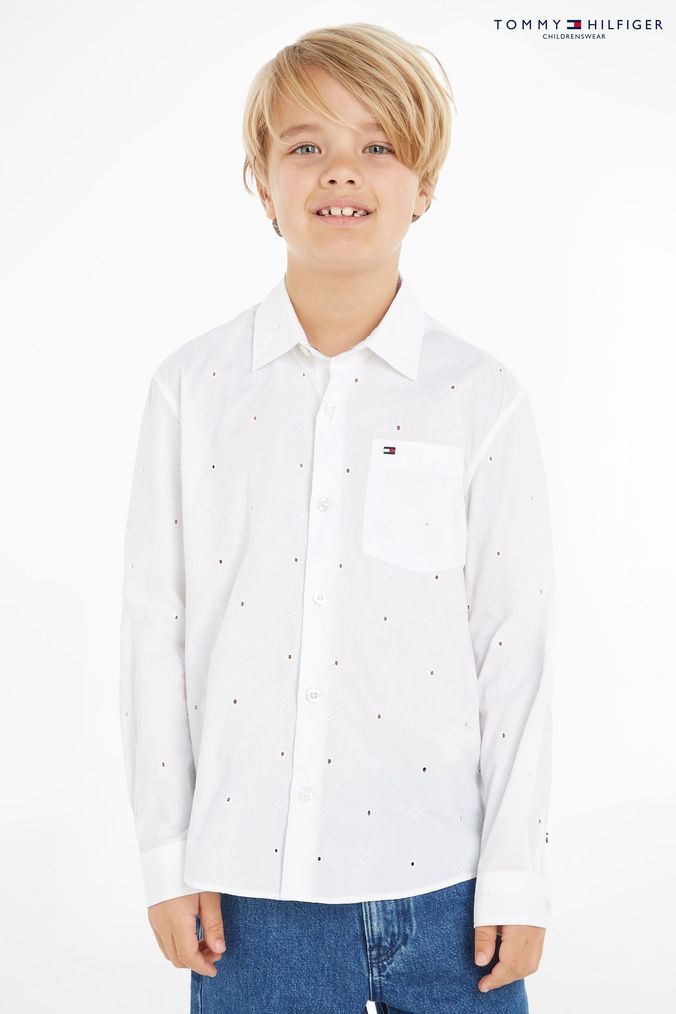 Boys tommy hilfiger tops clearance