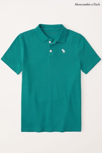 Abercrombie & Fitch Green Logo Polo tkim Shirt (379709) | £20