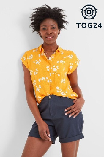 Tog 24 Womens Yellow  Alston  Floral Print Short Sleeve Shirt (379846) | £35