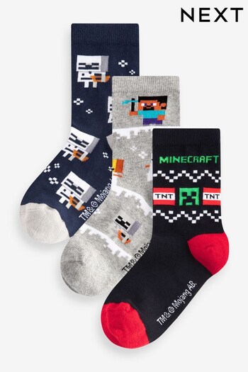 Minecraft Christmas License Socks 3 Pack (379937) | £8 - £10