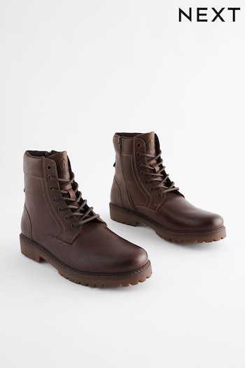Brown Leather Work Boots (380340) | £68