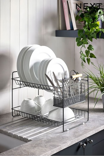 Black Bronx 2 Tier Dish Drainer And Cutlery Holder (380845) | £30