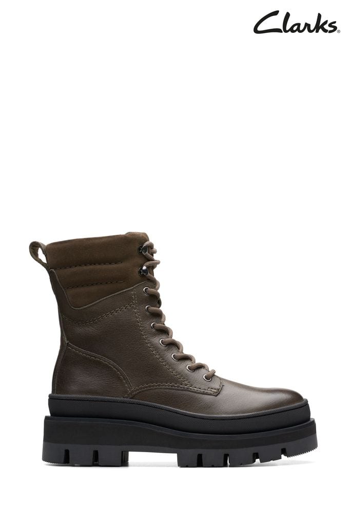 Clarks boots womens green 2025