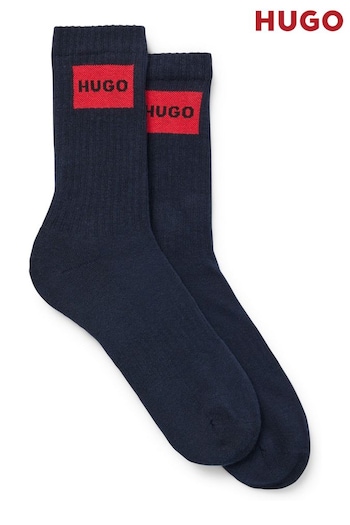 HUGO Cotton Blend Box Logo Socks 2 Pack (381153) | £16
