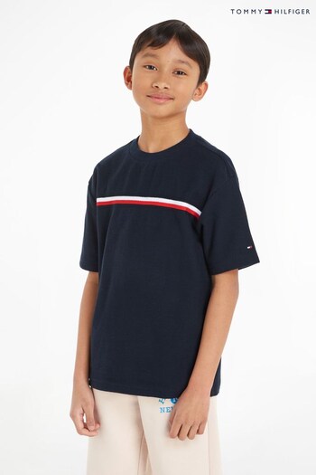 Tommy Hilfiger Kids Blue Global Stripe T-Shirt (381209) | £29 - £33