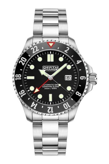 Depth Charge Gents Silver Tone Dive Watch (381559) | £245