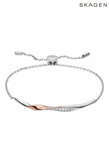 Skagen Ladies Pink Jewellery Kariana Two Tone Bracelet (381734) | £59