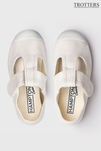 Trotters London White Champ Canvas Shoes (381784) | £15 - £16