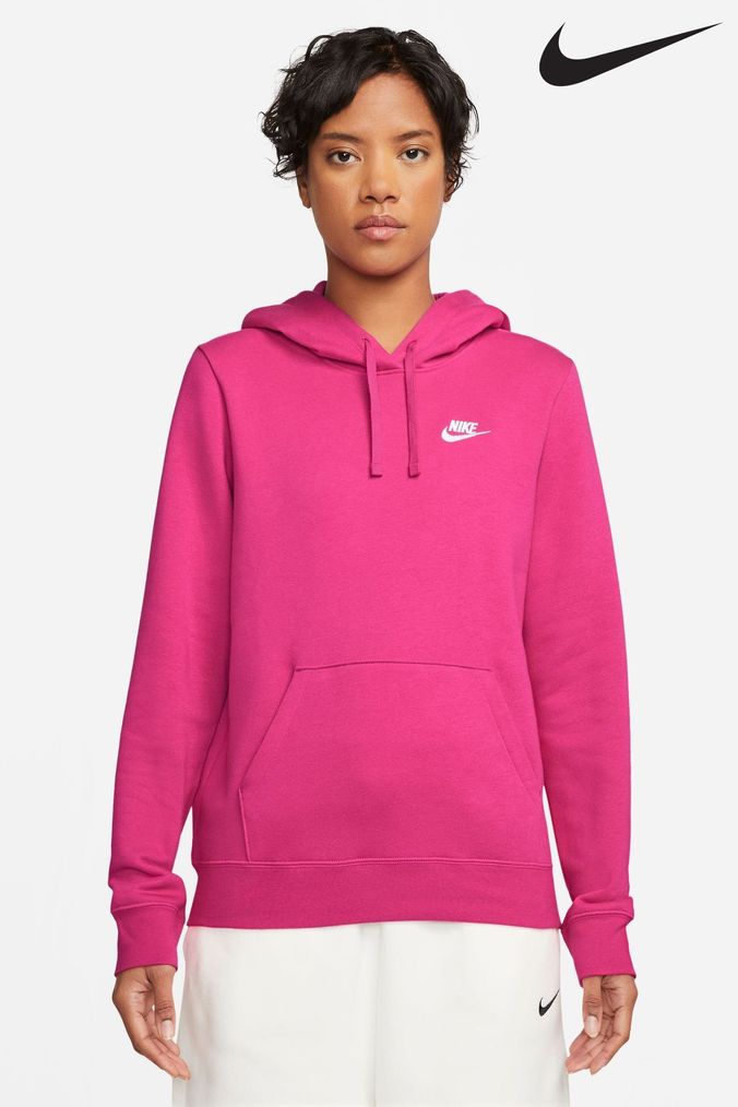 Pink nike best sale pullover women's