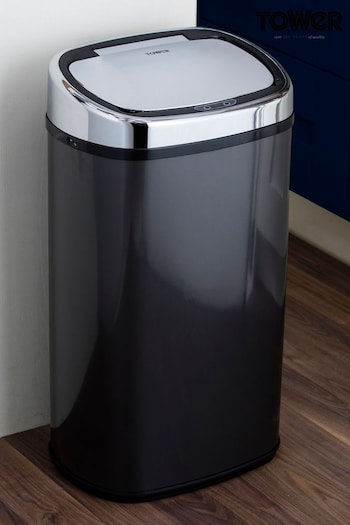 Tower Black 58L Square Sensor Sensor Bin (381874) | £95