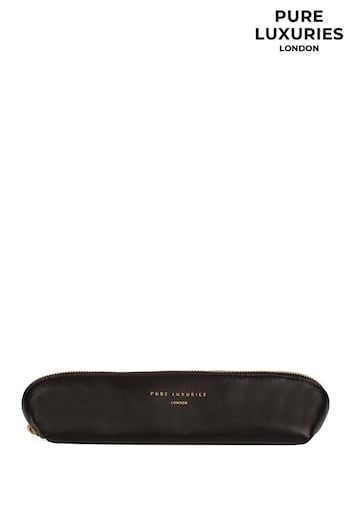Pure Luxuries London Reeves Leather Cosmetic Brush Bag (382122) | £25
