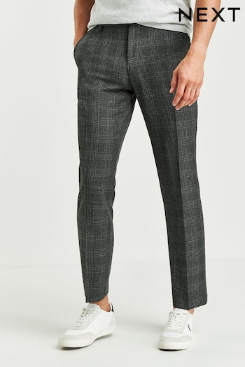 Charcoal Grey Check Smart Trousers (383234) | £28