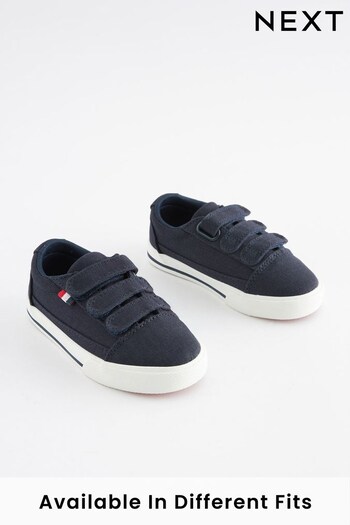 Navy Wide Fit (G) Strap Touch Fastening Shoes (383333) | £14 - £17