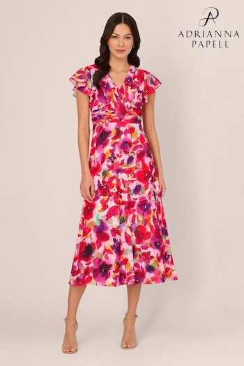 Adrianna Papell Pink Printed Ankle Length Dress (383807) | £179