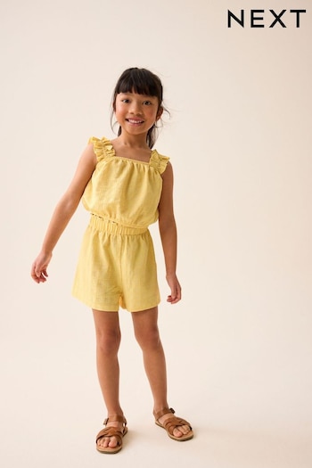 Yellow Textured Vest and Short Set (3-16yrs) (384445) | £12 - £18