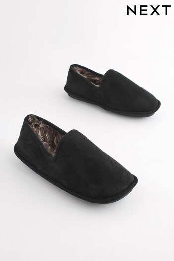 Black Closed Back Slippers (385078) | £19