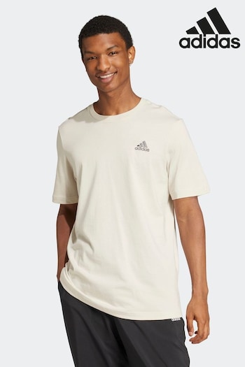 adidas Brown 100% Cotton Essentials Single Jersey Embroidered Small Logo T-Shirt (385184) | £20