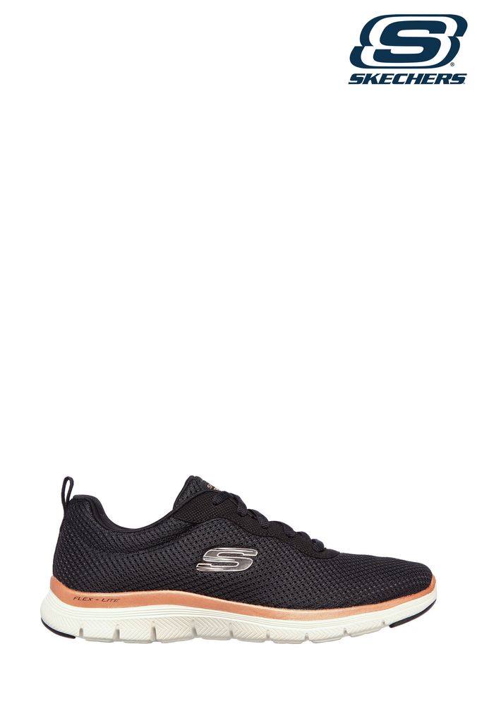 Skechers flex appeal 2025 3. black and bronze