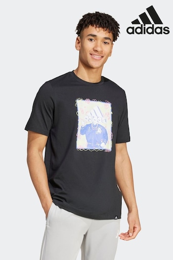 adidas Black Doodle Graphic T-Shirt (385664) | £23
