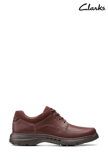 Clarks Brown Leather Un BrawleyLace Shoes (385810) | £110