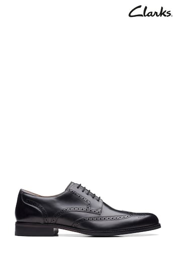 Clarks Black Leather Craft Arlo Limit talla Shoes (385843) | £95