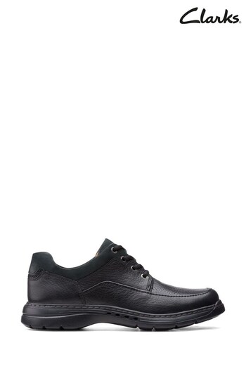 Clarks Black Leather Un BrawleyLace Shoes (385873) | £110