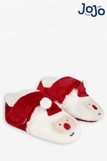 JoJo Maman Bébé Red Santa Slipper Shoes (386102) | £16.50