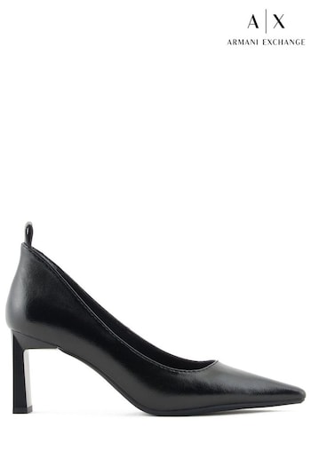 Armani x4c612 Exchange Stiletto Black Shoes (386482) | £190
