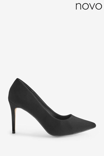 Novo Black Regular Fit Impossible Point Toe Stiletto Court Shoes (386669) | £29