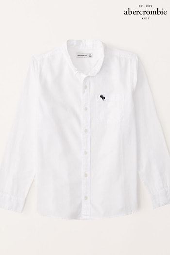 Abercrombie & Fitch Long Sleeve Twill White Shirt (386785) | £39