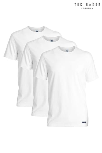 Ted Baker White Crew Neck T-Shirts 3 Pack (386795) | £40