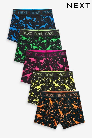 Black Dino Splat Trunks 5 Pack (1.5-16yrs) (386950) | £15 - £17