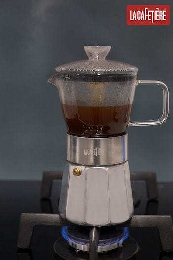La Cafetière Silver 6 Cup Glass Espresso Maker (387018) | £60