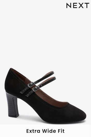 Black Extra Wide Fit Forever Comfort® Mary Jane Shoes (387202) | £35